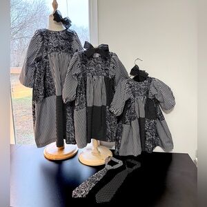 🖤🤍 CUSTOM Black and White Kids Matching Set 🤍🖤